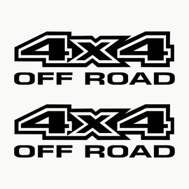 Autodomy 4x4 Off Road SUV Stickers Pack 2 Units for Car (Black)