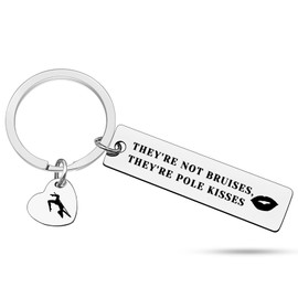 Heigebi Pole Dancing Lover Gift Pole Dancing Keychain Pole Dancing Girls Jewelry Birthday Graduation Christmas Gift for Dance Student Coach Pole Fitness Gifts