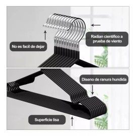 KIROTLE 30pcs Ganchos Perchas Para Pantalones De Acero Inoxidable