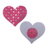 FoxYaye Heart Sequin Nipple Pasties - Pink Sexy Raunchy Covers,