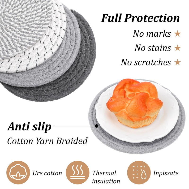 16 Pieces Square Pot Holders Washable Heat Resistant Pocket Mitt