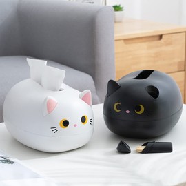 Tissue Box, Cartoon Cat Cute Tissue Dispenser, Napkin Holder, Cosmetic Tissue Box, Tissue Dispenser, Paper Towel Box, Paper Towel Box for Car, Bathroom, Bedroom, Office