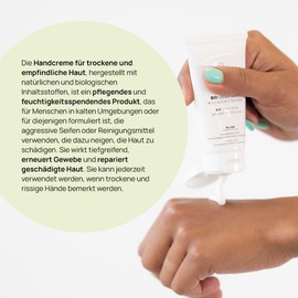 Plantadea Natural Organic Hand Cream, 50 ml, Moisturising and Fast Absorbent, Dry and Cracked Hands, Repairing Hand Cream, Hand Cream for Men and Women, Hand Cream for