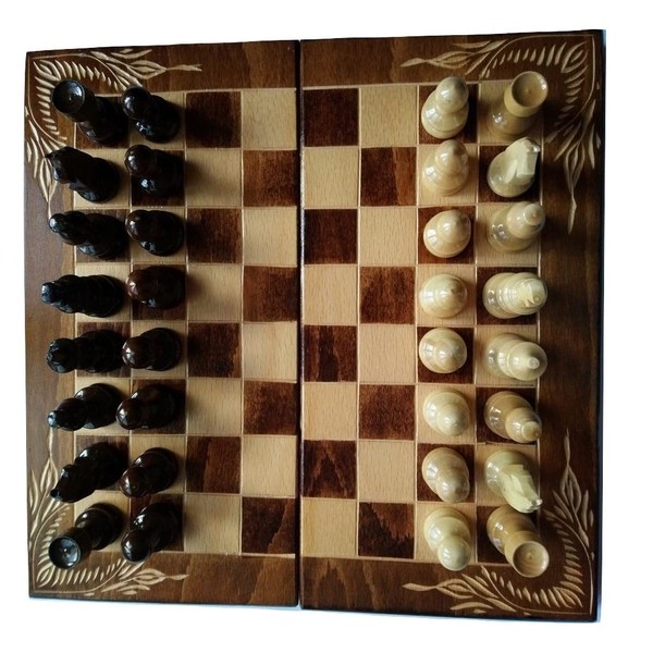 New brown handmade hazel wood chess piece,beech wood chessboard box,