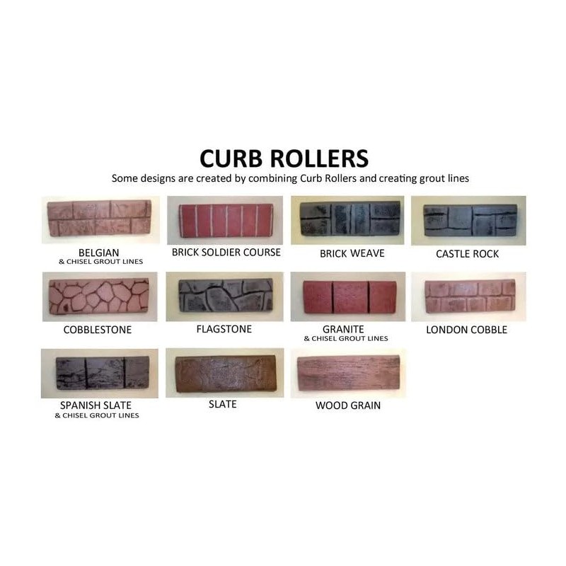 Concrete Stamp Curb Roller- Cobblestone (Size: 7-7/8" Wide x 4"