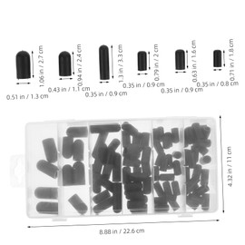 NOLITOY 80Pcs Rubber Tapered Plug Set Assorted for Vacuum Hose Caps Painting Durable Black Caps for Coating Anodizing Easy Installation User Friendly
