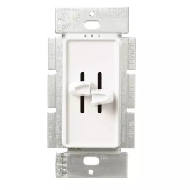 Lutron Skylark Dual Slide-to-Off Dimmer, 120 V, 2.5 A, 300 W, 1 P, Black