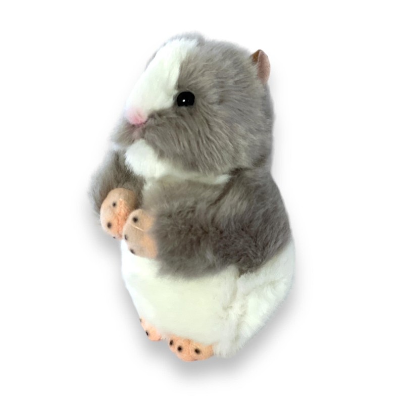 Plush 5" Grey and White Syrian Hamster