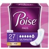Poise Incontinence Pads for Women, Ultimate Absorbency, Long, Original Design,
