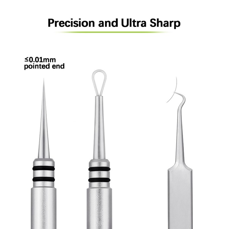 VOGARB Professional Facial Milia Blackhead Remover Tool, Double Ended Titanium