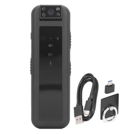 Zyyini Grabadora de Video HD 1080P Mini Body Camera con Clip de Luz Indicadora LED, Rotación de 180 Grados, Visión Nocturna, Almacenamiento Máximo de 256 GB, Diseño Portátil