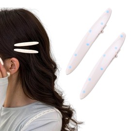 Polka Dot Barrette Hair Clips for Women Girls French Style Hair Clip with Cute Dot Side Hair Barrettes for Women Simple Hair Accessories for Prom Concert Party 2PCS Daily Makeup Hair Clips for Hair