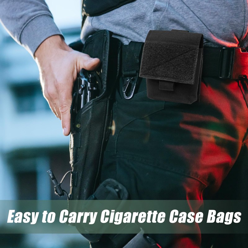 Waist Bag, Black Nylon EDC Pouch Pocket Organizer, Small Universal
