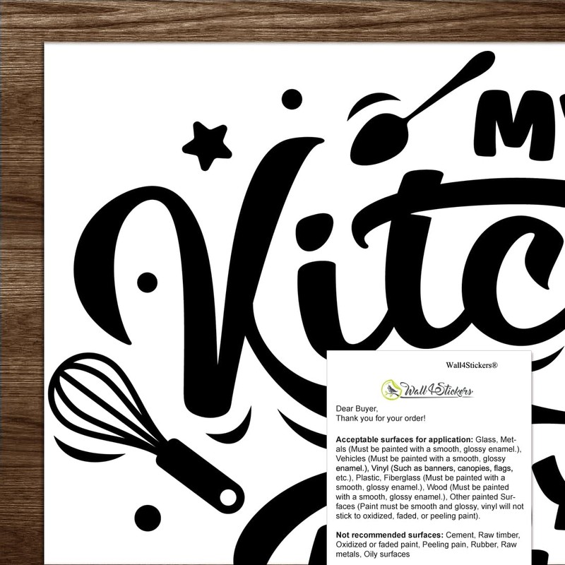 Kitchen Wall Sticker My Kitchen My Rules – Elegant Vinyl