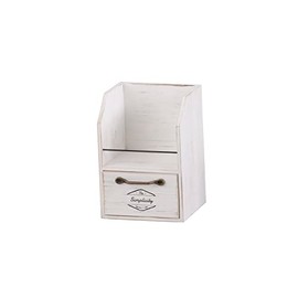 Abitte YA-902-WH Wooden Shelf Boise Rack (White) 6.7 x 6.5 x 9.4 inches (17 x 16.5 x 24 cm)