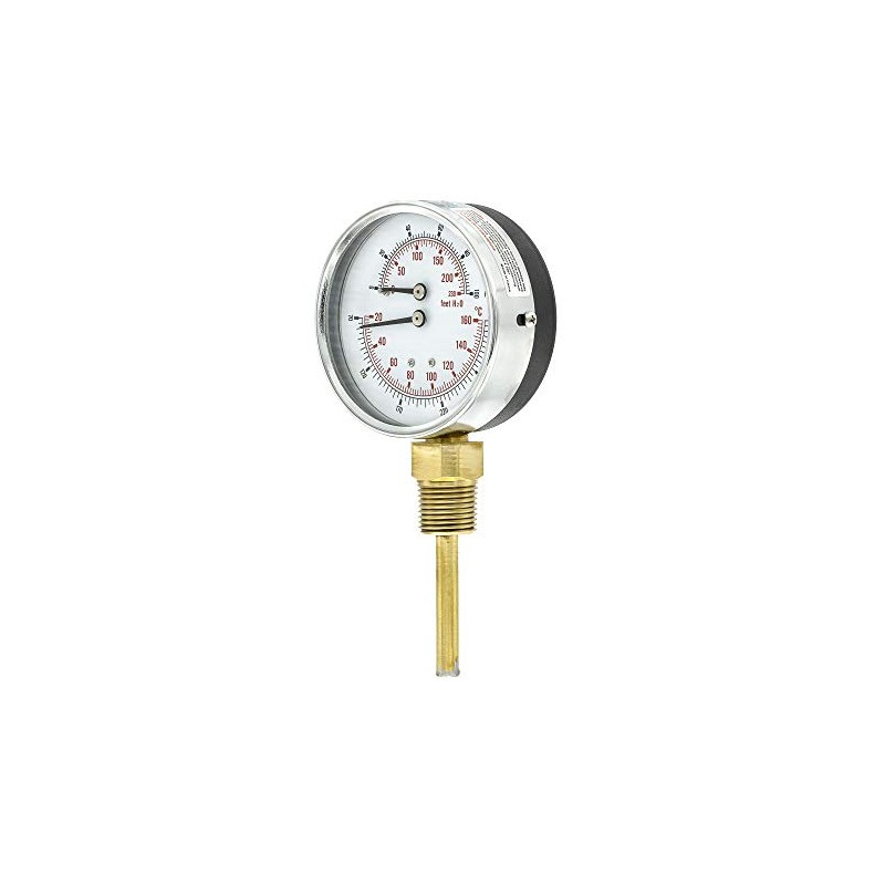 PIC Gauges TRI-HD-302L-E Bottom Mount Industrial Heavy Duty Round Dial