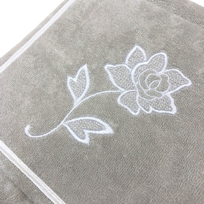 Senko Lacy Rose Paper Holder Cover, Gray, Rose, Embroidery, Elegant,