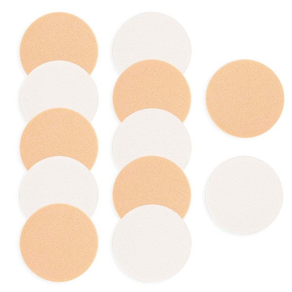 12 Pcs Round Makeup Sponges for Foundation Facial Powders Puff
