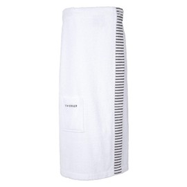 Schiesser Terry Sauna Kilt Rome for Women | 100% Cotton from Sustainable Production | Soft, Absorbent, 3-Way Width Adjustable | 36-44 | White