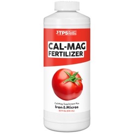 TPS NUTRIENTS Cal-Mag for Plants Plus Iron and Micros, Calcium and Magnesium, Prevent Common Deficiencies, 2-0-0 CalMag Liquid Plant Fertilizer 32 oz (1 Quart), GARDCALMAG1Q