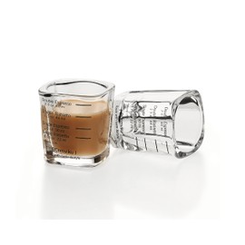 2 Pack Measuring Shot Glasses,BPA-Free Premium Liquid Heavy Glass,Espresso Measuring Cups,Glass Measuring Baking Cups(2OZ/60ML)
