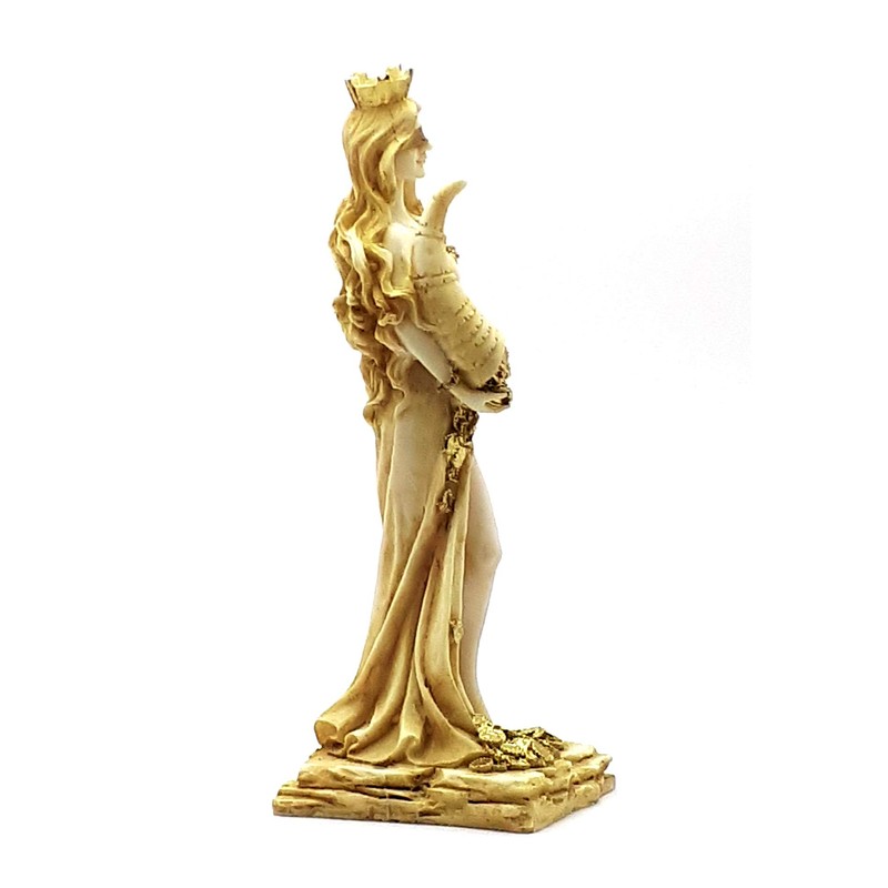Goddess of Wealth Tyche Lady Luck Fortuna Statue Alabaster Sculpture