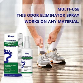 Vamy Foot Sanitizer Spray containing  Tea Tree Oil Contains natural tea tree oil and oregano leaf, aloe vera  longacting disinfectant antibacterial spray  Tinea pedis,fungal infection,burning,itching, dandruff