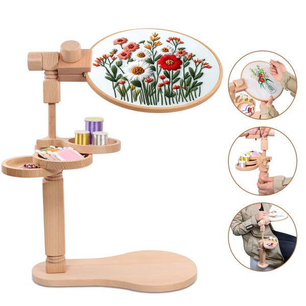 Embroidery Hoop Stand, Embroidery Holder with Disc, Rotated Cross Stitch