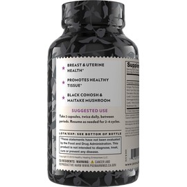 Crystal Star Crystal Star Fibro Defense, 60 Capsules, Black Cohosh, Breast & Uterine Health Between Periods, Gluten Free, Non-GMO