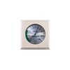 eliga Hygrometer silberfarben 135 mm in 4-eckigem Holzrahmen 170 mm