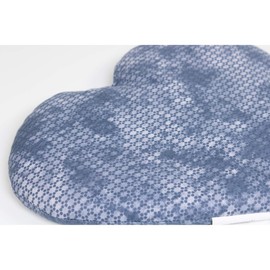 Heart Grain Cushion Approx. 30 x 25 cm Used Look Grey / Blue Heat and Cold Cushion
