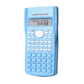 KK-82MS-D Portable Student Scientific Calculator with Two-line Display Function 240 Arithmetic Functions, Large Screen for Easy Use. (Blue)