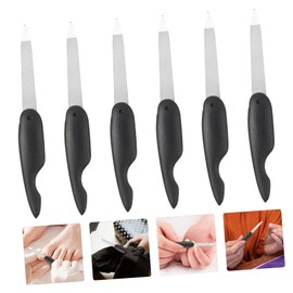 VICASKY 6pcs Double Sided Nail Art Tools Metal Nail Files Shaper and Buffer Portable Fingernail File for Manicure