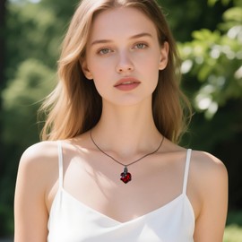 AXOMY Black Rose Urn Necklace 925 Sterling Silver Gothic Heart Necklace Cremation Memorial Keepsake Jewelry for Ashes of Loved Ones for Women