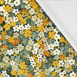 HEKO PANELS Softshell Stoff Meterware Outdoor Stoff Wasserfest Mit Fleece Stoff Zum Nähen Nähstoffe Windfest Für Jacke Wandern Sport Overall Blumen 2 Meter 145 x 200 cm