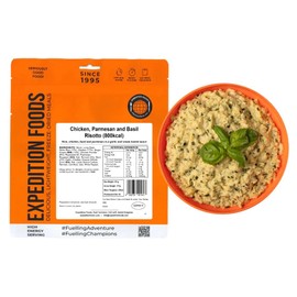 Chicken, Parmesan and Basil Risotto | Freeze-Dried Camping & Hiking Food | High Energy Serving | 800kcal Meal