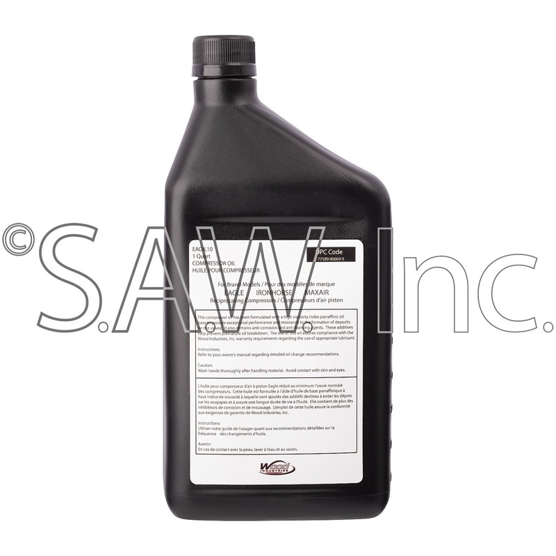 Eagle EAOIL10 1 Quart ISO68 Oil for Eagle, MAXair, and