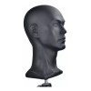 Si Fi Pvc Mannequin Head Black Male Manikin Dummy Stand