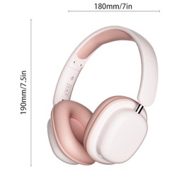 Wireless Gaming Headset, 3.5 mm Foldable via Ear Bluetooth Headphones with Microphone, Noise Cancelling Headphones for Work Office Meeting Laptop Computer (#3)