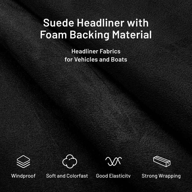 Babnecl Suede Auto Headliner Fabric 98" L × 60" W