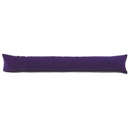 Classic Home Store Purple Velvet Draught Excluder French Patio Door Extra Long Soft Cotton Draft Stopper (4ft)
