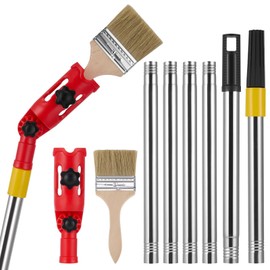 Multi-Angle Paint Roller Extension Pole Holder, Paint Brush Extender Holder with 180° Rotation, Extension Pole Attachment for Paint Brush Used for Ceiling Suitable for Tool Fits Most Rollers, Scraper
