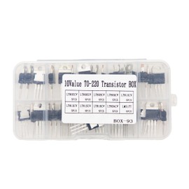 MERICDA 10-Type 50PCS LM317 L7805 L7806 L7808 L7809 L7810 L7812 L7815 L7818 L7824 TO-220 3-Terminal Positive Voltage Regulator Kit with Storage Case