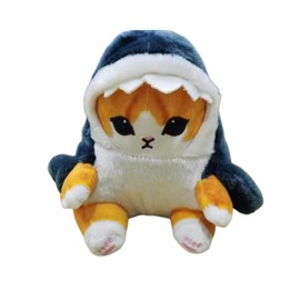 Woeau Cute Shark Cat Plush Toy - Kitten Shark Plushies Doll, Lovely Fat Shark Cat Plush Toy, Soft Stuffed Shark Kitten Plushies Doll, Shark Gifts for Birthday/New Year/Christamas,22CM