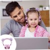 LABRIMP Boy Girl Over Ear Headphone Microphone Furry Cat Ear