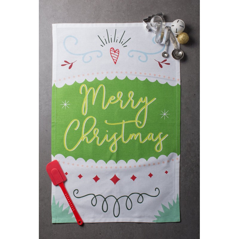 DII Holiday Kitchen Towel Set, Christmas Tea Towels for Baking,