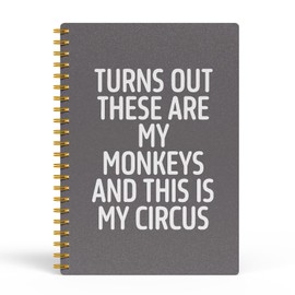 EKGJW Funny Notebooks for Work,Gray Aesthetic Journal, Funny Boss Day Gifts, Boss Gifts for Men Women, Funny Gifts for Boss, Boss Office Decor, Spiral Notebook 5.5x8.3 Inch