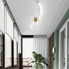 HLILCEH 28W Gold Linear Ceiling Light Gold Modern LED Ceiling