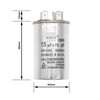 HUABAN 2 Pieces 15 uF Start Capacitor CBB65 450V 50/60Hz