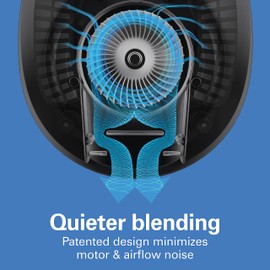 Hamilton Beach Wave Action Blender for Smoothies, Stainless Steel Ice Sabre Blades, 40oz Glass Jar, 800 Watts, Quiet Design, Black (58175)